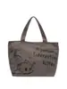 Bolsas de Lona Atacado Transfronteiriças para Mulheres, Estampa de Desenho Animado, Bolsa Tote de Grande Capacidade, Versátil para Viagem, Deslocamento, Bolsa Grande, Bolsa para Mãe e Bebê