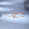 Collar de Luna Hielo Agua Xiangjia de Panel Alto Doble Forma de C para Mujer Diseño de Nicho Cadena de Suéter Cuadros de Diamante Cadena para Clavícula