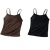 Camisola sin costuras de talla grande con copas incorporadas, perfecta para usar en capas o sola, diseño moderno y minimalista, top para mujer