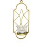 Candelero de hierro forjado para el hogar al por mayor, bandeja para velas, decoración de pared simple, colgante geométrico, transfronterizo, nórdico, dorado, para colgar en la pared