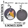 Parches bordados de lindo gato y perro de dibujos animados, parches redondos de animales, accesorios hechos a mano para bolsos, colgantes para llaves