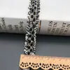 Gola de Renda Trançada Estilo Chanel com Fio Dourado e Prateado Acabamento em Renda Acessórios para Roupas DIY Feito à Mão Chapéu Saia Borda Decorativa