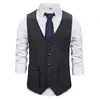 Amazon 2024 Otoño Nuevo Estilo Chaleco de Traje de Botonadura Única para Hombre Solapa Color Sólido Chaleco Chaqueta para Hombre