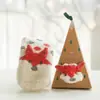 Nuevos Calcetines de Navidad Otoño e Invierno Caja Triangular Calcetines de Piso de Coral Espeso Cálidos Calcetines para el Hogar Calcetines para Dormir