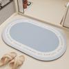 Alfombrilla absorbente para baño, alfombra suave de diatomeas, antideslizante, para puerta de inodoro
