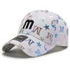 Sombrero Moda Mujer Estampado Cuatro Estaciones Gorra de Béisbol Coreana Viaje al Aire Libre Sombrero para el Sol Ajustable Muestra la Cara Pequeña Sombrero de Algodón
