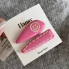 Línea de Aceite Gotas de Color Dopamina Pasador Geométrico Cara Sonriente Dulce Clip para Flequillo Lindo Accesorios para el Cabello para Niños Nuevo