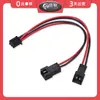 Conjunto de Linha Paralela Personalizado Xh2.54-2P, Um para Dois Fios Vermelho e Preto, Linha de Saída Comum para Ventilador de Gabinete e Ventilador de Processador