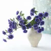 Flores Artificiales Rosa Iceberg Flores Falsas Hogar Sala de Estar Mesa de Comedor Arte Floral Adornos Salón de Bodas Arreglo Floral Flores de Seda