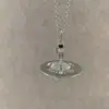 Colar Longo Planet Stereo Pérola Flash para Mulheres 2025 Novo Estilo Luxo Acessível Versátil Corrente Longa para Suéter Decote Halter de Alta Qualidade