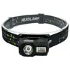 Linterna frontal LED Xpe, Multifuncional con clip para bolígrafo, Batería integrada, Fuente de luz múltiple magnética, Linterna frontal con sensor de luz fuerte