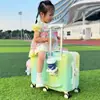 Maleta Infantil de 6 Ruedas Transfronteriza de 20 pulgadas para Equipaje de Mano con Función para Montar, Maleta Pequeña de Carrito con Contraseña, Equipaje de Viaje Personalizado