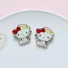 Funda para Teléfono Móvil DIY de Gato Acrílico Accesorios de Joyería con Pegamento de Crema Pasador Flor para Zapatos Colgante Llavero Parche para Refrigerador