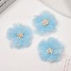 Flores de Gasa de Nieve Multicolores Semiacabadas Estilo Coreano Materiales para Accesorios de Cabello Hechos a Mano DIY Accesorios para Ropa de Niños Zapatos y Calcetines Flores Artificiales