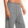 Pantalones Largos Rayados Casuales Y2K 2026 Nuevo Estilo Transfronterizo Pantalones Rectos Sueltos con Cordón y Efecto Caído de Longitud hasta el Suelo para Mujer Primavera y Verano