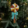 Transfronteiriço Novo Plástico Macaron Fofo Colorido Pintado Enfeites Árvore de Natal Janela Decorações Penduradas