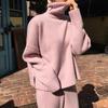 Conjunto de Suéter de Tricô para Mulheres Baixas 2026 Novo Estilo Outono e Inverno Estilo Hong Kong Retrô Chique Suéter com Calça Conjunto de Duas Peças