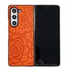 Nova capa de celular dobrável estilo Chanel em couro texturizado para Samsung Z Folder 5, tendência Z folder 4/3