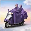 Poncho de Lluvia para Motocicleta para un o Dos Pasajeros, Unisex, Impermeable Genuino Extra Grande que Cubre los Pies, Versión Extendida, Tela Oxford, para Vehículos Eléctricos