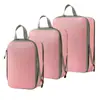 Conjunto de Compressão para Armazenamento de Viagem com 7 Peças para Roupas Sapatos Higiene Pessoal Cosméticos Sacos de Armazenamento Sacos Impermeáveis Armazenamento Portátil