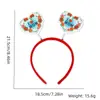 Diadema Decorativa para el Día de la Madre, Accesorios para Fotos de Fiesta Temática "Gracias Mamá", Pinza para el Cabello Diadema de Rosa y Clavel