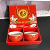 Banquete da Tigela da Longevidade para o Septuagésimo Aniversário Celebração de Aniversário Agradecimento Uso Comercial Banquete de Aniversário Presente de Retorno Lembrança Cerâmica Personalizada de Aniversário