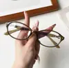 Gafas de Armazón Pequeño Tortoise de Moda Gafas Nerd Marco Saturno para Mujer Puro Deseo Retro Literario Gafas Anti Luz Azul Moda