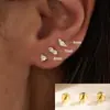 Pendientes de Mini Estrella de Mar y Mariposa con Baño de Oro Real de Latón Caliente Transfronterizos Europeos y Americanos para Mujer Pendientes de Lujo Ligero de Nicho