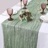 Camino de Mesa de Queso Nuevo de Venta Caliente Transfronterizo Tela Plisada Estilo Bohemio Mantel de Voile Decoración para Fiesta de Bodas