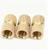 GB/T809A Tuerca de cobre moleteada de tipo A con agujero pasante M1-M10 tuerca de cobre moldeada por inyección con piezas incrustadas