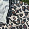 Pantalones Rectos Dobles de Pierna Ancha con Estampado Digital de Leopardo Transfronterizos Europeos y Americanos Nuevo Diseño Moda Sudadera Cardigan Pantalones de Chándal Estampado de Leopardo