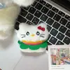 Llavero de Juguete de Comida Rellena Colgante de Muñeca Gatito Kt Colgante para Mochila de Estudiante Llavero de Muñeca Colgante Accesorios de Regalo