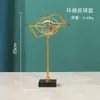 Adornos Creativos de Bola de Cristal Tortuga Hoja para Entrada Mueble de TV Oficina Sala de Estar Gabinete de Vino Artesanías Metálicas para el Hogar