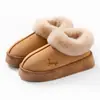 Pantuflas de Algodón para Mujer con Cubierta para el Talón, Nuevo Modelo Invierno 2026, Uso en Interiores del Hogar, Suela Gruesa, Antideslizantes, Botas de Nieve para Exteriores para Mujer
