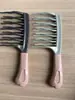 Pente de Dentes Largos de Duas Fileiras, Pente Costela Unissex, Pente Massageador de Couro Cabeludo, Pente para Modelar Cabelo Cacheado, Pente para Cabelo Ondulado de Lã