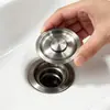 Tapa de drenaje redonda de acero inoxidable para fregadero de cocina, tapa selladora antiolor, antiatascos y antiinsectos para desagüe de lavabo