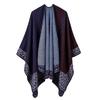 Chal Cálido de Estilo Coreano con Rayas y Rombo Pequeño para Mujer, Otoño e Invierno, para Oficina con Aire Acondicionado, Disponible en Primavera, Verano, Otoño e Invierno