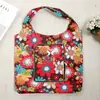 Cartera Plegable Bolsa con Cremallera Tela Oxford a Cuadros Bolsa para Manejador de Materiales Bolsa Plegable de Almacenamiento para Compras Bolsa Portátil Cuadrada