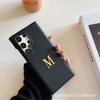 Adecuado para cuero con patrón de lichi simple retro Adecuado para Samsung S8 / Note9 Estuche de teléfono de moda para mujer con letras de hardware
