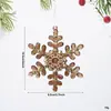 Adorno de Navidad Copo de Nieve Acrílico y Carámbano Tira de Hielo Acrílica Colgante de Decoración Navideña