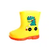 Botas de Lluvia para Niños Antideslizantes Suela Suave Lindo Dibujo Animado de Dinosaurio Forradas de Felpa Cálidas Extraíbles Botas de Lluvia para Hombres, Mujeres, Niños de Edad Media y Mayores