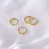 Venta caliente europea y americana moda exagerada acero inoxidable aretes redondos simples y texturizados diseño de alta gama joyería para orejas al por mayor