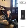 Conjunto deportivo de chaqueta a rayas estilo coreano y pantalones casuales para mujer, atuendo completo nuevo para principios de otoño 2026, estilo relajado