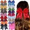 Diadema de Goma con Lentejuelas Bordadas en Forma de Lazo Cola de Golondrina Grande para Niños Europeos y Americanos, Niñas, Color Puro, Lentejuelas Brillantes