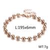 Comercio Exterior Nuevo Transfronterizo Acero Inoxidable Simple Moda Cadena de Bolas de Acero Pulsera de Bolas Versátil Joyería de Cadena Hecha a Mano