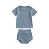 Ropa para Bebé Súper Linda de Celebridad de Internet Traje de Verano para Niña Shorts Protectores de Vientre Camiseta de Manga Corta de Algodón Puro Tesoro de Bebé de un Año para Niño
