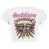 2025 Primavera y Verano Nueva Camiseta Estampada con Patrón Transfronterizo Slim de Manga Corta con Ombligo Descubierto Cuello Redondo Jersey Ropa Interior Básica para Mujer