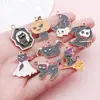 8 Calavera Negra Goteando Aceite Cabeza de Calabaza Gato Aleación Accesorios Colgante DIY Pulsera Llavero Colgante Amazon