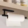 Soporte de Papel de Cocina para Gabinete de Plástico Cuadrado sin Perforaciones Soporte de Papel Higiénico para Baño Soporte de Papel Higiénico Montado en Pared Minimalista Moderno