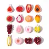 Brinquedos de Frutas e Comida 3D Coloridos DIY Criativos Feitos à Mão Acessórios para Presilha de Cabelo com Cola de Creme Peças de Resina Venda por Atacado